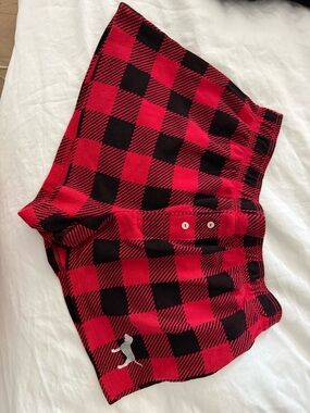 PINK Victoria's Secret Red Lounge Shorts with Black Waistband